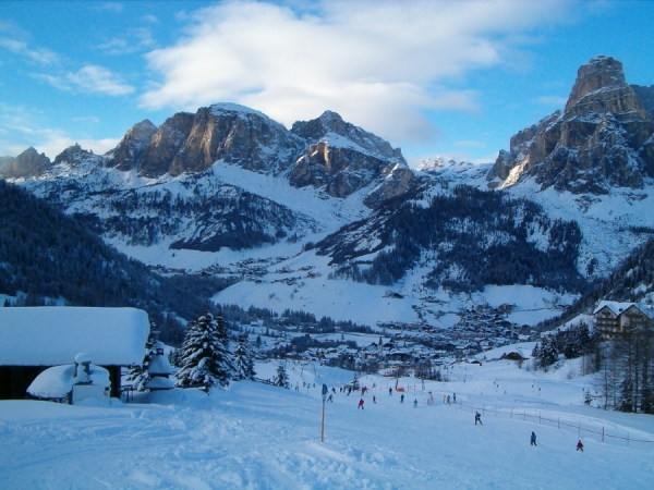 Tramonto a Corvara Alta Badia (gennaio 2003)